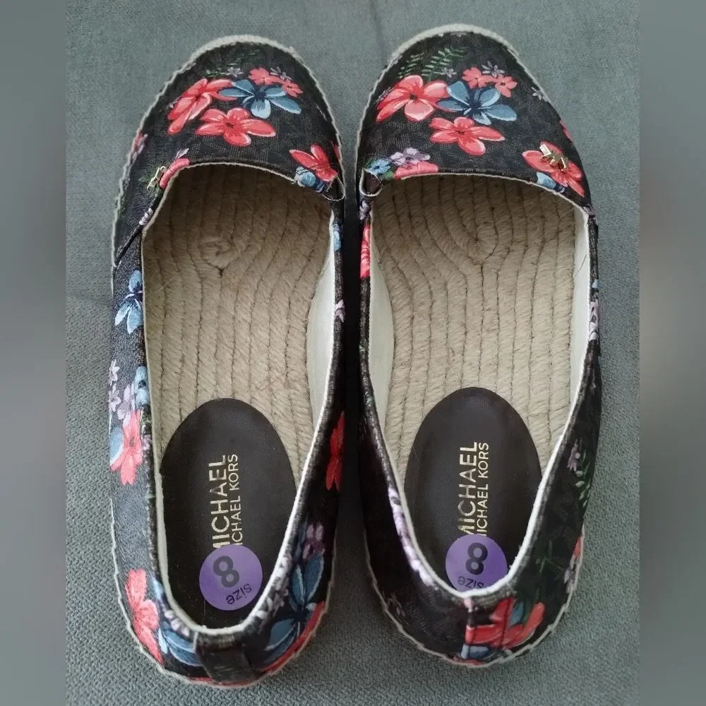 MICHAEL Michael Kors Kendrick Floral Espadrilles Size 8